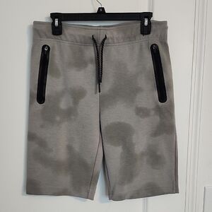 B2G1 Men's Athletic Shorts in Gray with Black Zipper Details